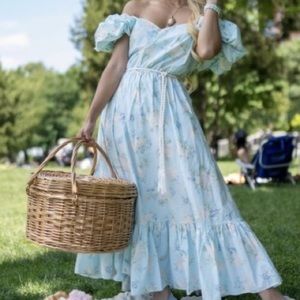 NWTS Loveshackfancy Blue Floral Dress